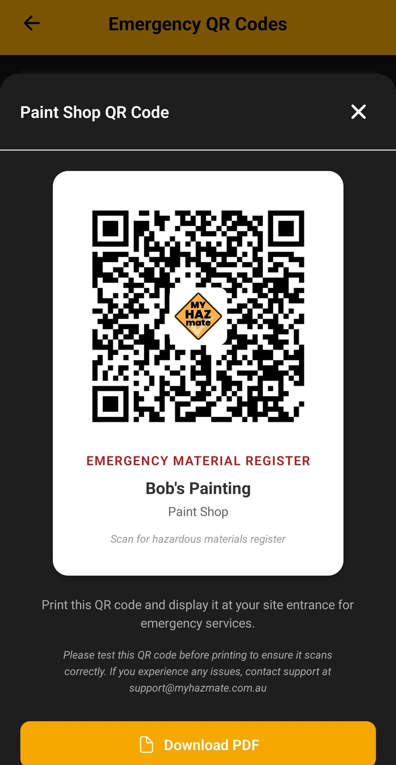 Emergency QR Codes